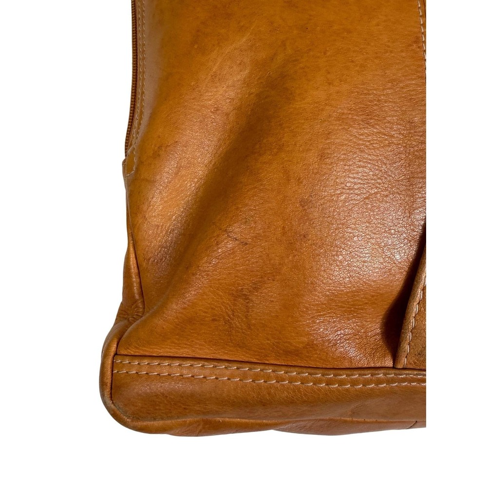 Chaos Leather Collection Vintage Sling Backpack Convertible Tan Leather Bag OS - Picture 7 of 11